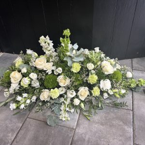 Gerbe hommage blanc